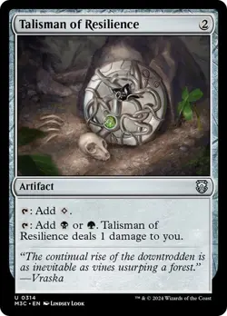 Talisman of Resilience 314 M3C MTG Look 2024 Uncommon Colorless Black Green EN - Image 1