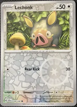 Lechonk 126/142 Sv07: Stellar Crown Reverse Holo - Pokemon Card - Image 1