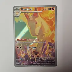 Pokemon Rapidash Holo Illustration Rare Card 189/182 Sv10: Destined Rivals - Image 1