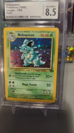 Pokemon TCG Nidoqueen Jungle 7/64 Holo Unlimited Holo Rare CGC 8.5 - Image 2
