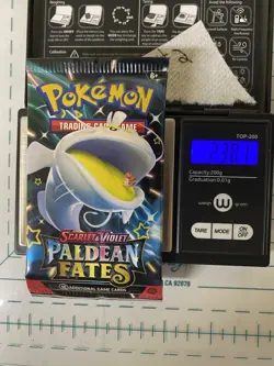 Pokemon Scarlet & Violet Paldea Fates 23.01g Booster Pack Factory Sealed - Image 1
