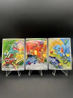 Pokemon First Partner Illustration Collection Series 1 Kanto Gen 1 Starters Set - Image 1