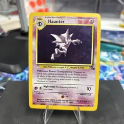 Pokemon TCG Haunter 6/62 Fossil Unlimited Holo Rare 1999 Vintage MP - Image 1