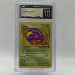 1999 Pokemon Fossil Ekans 46/62 Unlimited CGC Pristine 10 WOTC Vintage - Image 1