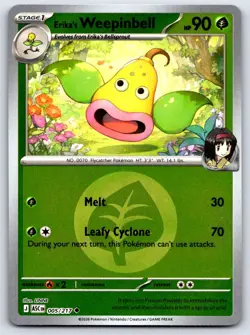 ERIKA'S WEEPINBELL 005/217 ENERGY REVERSE HOLO ASCENDED HEROES POKEMON NM - Image 1