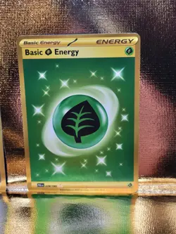 NM Basic Grass Energy PAL EN 278/193 Paldea Evolved Secret Hyper Rare Gold Holo - Image 1