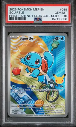 Squirtle 039 - Pokemon First Partner Illustration Series 1 Promo - PSA 10 - Image 1