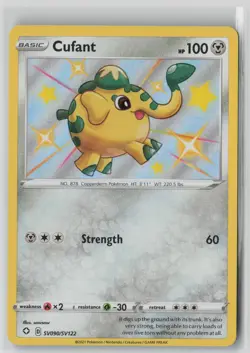 Cufant SV090/SV122 Shiny Rare Shining Fates Shiny Vault Pokemon Holo NM - Image 1