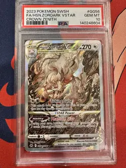 2023 Pokemon Crown Zenith Galarian Gallery Hisuian Zoroark VSTAR GG56 PSA 10 - Image 1