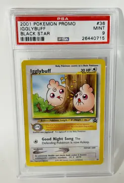 Pokemon Igglybuff Black Star Promo Psa 9 #36 - Image 1