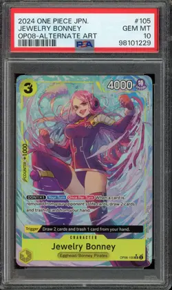 [PSA 10] Jewelry Bonney OP08-105 - Two Legends Alt Art English ONE PIECE - Image 1