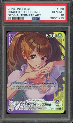 [PSA 10] Charlotte Pudding OP08-058 - Two Legends Alt Art English ONE PIECE - Image 1
