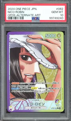 [PSA 10] Nico Robin OP09-062 - Emperors of New World Alt Art Japanese ONE PIECE - Image 1