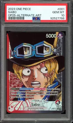 [PSA 10] Sabo OP05-001 - Awakening of the New Era Alt Art ONE PIECE - Image 1