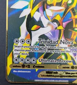 Arceus VMax Gold Metal Card Pokemon--Fan Art Custom Card--2022--10000 HP--RARE!! - Image 2