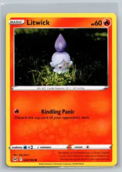 Litwick 024/196 Lost Origin Fire-Type Basic Common Collectible Pokemon TCG Card - Image 1