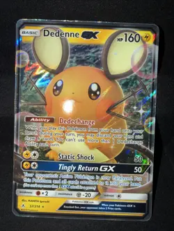 Pokemon TCG Dedenne GX Full Art Ultra Rare Holo Card Unbroken Bonds 57/214 LP - Image 1