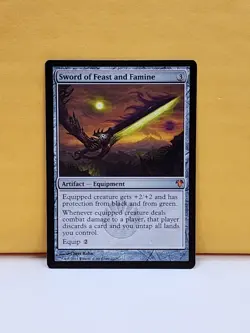 1x Sword of Feast and Famine, NM, MD1, Magic: the Gathering, MtG - Image 1