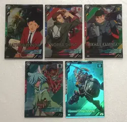 Lot of 5 Japanese Mobile Suit Gundam Arsenal Base Master Rare Card set - Image 1