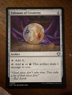 Talisman of Creativity Commander: Secrets of Strixhaven Regular - Image 1