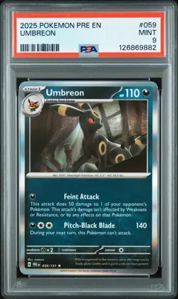 [PSA 9] Umbreon 059/131 Prismatic Evolutions PRE Holo Rare POKEMON - Image 1