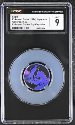 CGC 9 Lugia Pokemon Center Toy Capsules Japanese POKEMON COINS - Image 1