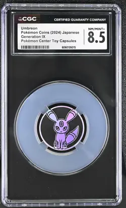 CGC 8.5 Umbreon Pokemon Center Toy Capsules Japanese POKEMON COINS - Image 1