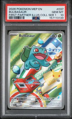 Bulbasaur 037 - Pokemon First Partner Illustration Series 1 Promo - PSA 10 - Image 1