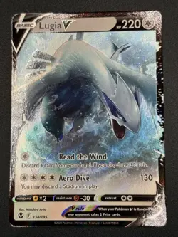 Lugia V 138/195 Silver Tempest NM Ultra Rare Pokemon Card - Image 1