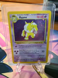 Vintage 1999 Hypno 8/62 Fossil Holo Rare English LP Pokemon TCG WOTC Card - Image 1