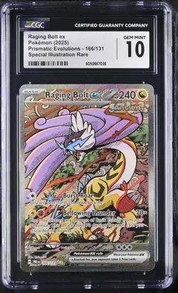 [CGC 10] Raging Bolt ex 166/131 Prismatic Evolutions Illustration Rare POKEMON - Image 1