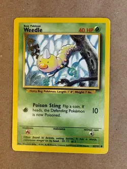 4 Base Set Pokemon Crds Weedle 69 Computer Search 71 Devolution Spray 72 Lass 75 - Image 3