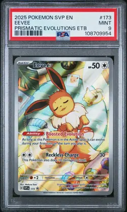 PSA 9 EEVEE 173/131 PRISMATIC EVOLUTIONS ELITE TRAINER BOX POKEMON - Image 1