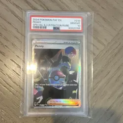 Pokemon Penny Special Illustration Rare Trainer 239/091 SV: Paldean Fates PSA 1… - Image 1