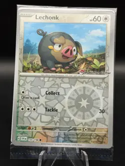 Pokemon 2023 Scarlet & Violet Lechonk Pokemon Center Promo SEALED #155/198 - Image 1