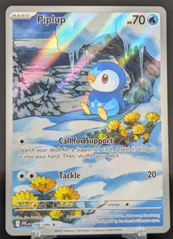 Pokemon Piplup #098/094 English Phantasmal Flames Illustration Rare - Image 1