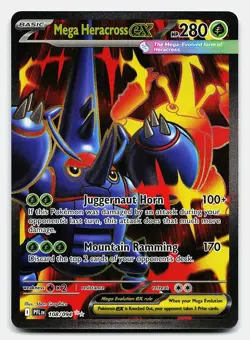 MEGA HERACROSS EX PHANTASMAL FLAMES 108/094 NM ULTRA RARE POKEMON - Image 2