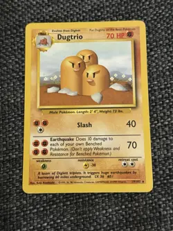 Pokemon TCG - Dugtrio - 19/102 - Rare Unlimited - Base Set Unlimited LP - Image 1
