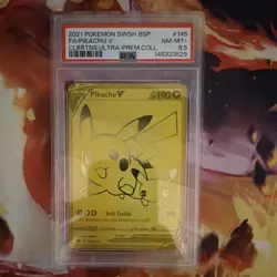 The Pokemon Company Pikachu V #145 SWSH Promo Full Art Metal Foil PSA 8.5 - Image 1