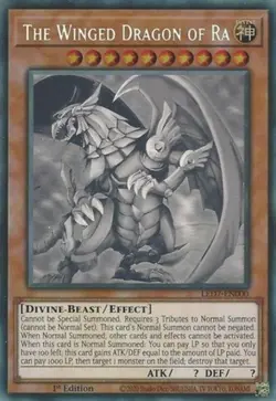 Yugioh! The Winged Dragon of Ra - LED7-EN000 - Ghost Rare - 1st Edition Near Min - Image 1