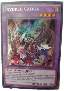 Yugioh! Invoked Caliga - FUEN-EN027 - Secret Rare - Unlimited Edition Near Mint, - Image 1