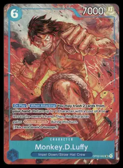 Monkey.D.Luffy OP02-062 - Paramount War Super Rare (Alternate Art) ONE PIECE - Image 1