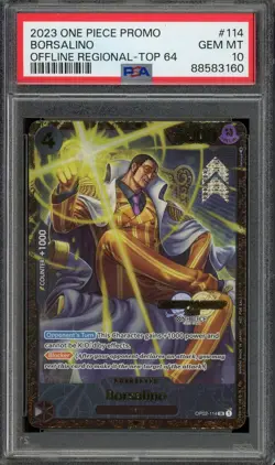 [PSA 10] Borsalino OP02-114 - Regional Top 64 Championship 2023 One Piece - Image 1