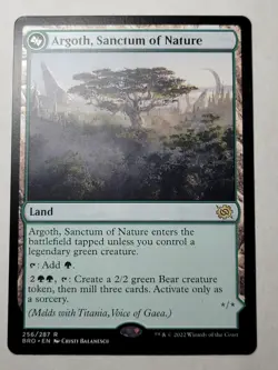 Argoth, Sanctum of Nature Brothers War Regular Rare Land BRO 256 mtg NM/M - Image 1