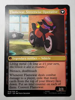 Flamewar, Brash Veteran -Double-Sided- Transformers Regular BOT 10 mtg NM/M - Image 2