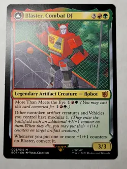 Blaster, Combat DJ -Double-Sided- Transformers Regular Brothers BOT 8 mtg NM/M - Image 1