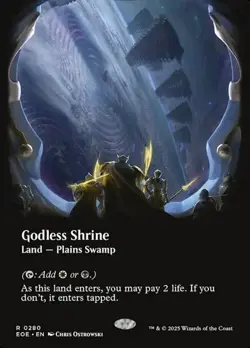 Godless Shrine - Foil Extended Art Showcase EOE NM MTG - Image 1