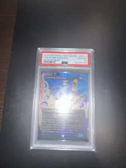 2025 MTG FINAL FANTASY TRAVELING CHOCOBO NEON INK BLUE PSA 10 RARE SSP - Image 2