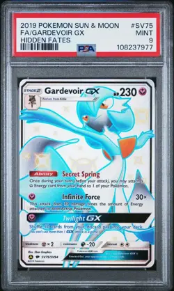 [PSA 9] Gardevoir GX SV75/SV94 Hidden Fates Shiny Secret Rare POKEMON - Image 1