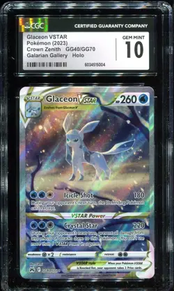 [CGC 10] Glaceon VSTAR GG40/GG70 Crown Zenith Galarian Gallery Alternate POKEMON - Image 1